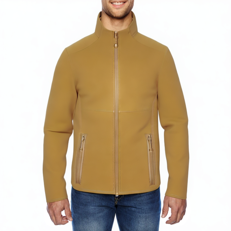 yellow-stand-collar-waterproof-mens-track-jacket